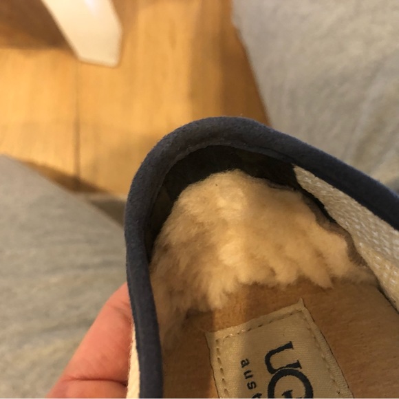 Ugg Navy and Ivory Slip On Flats - Size 9 - Picture 11 of 15